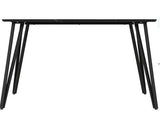 MARLOW & AVERY DINING SET (X4 CHAIRS) - BLACK MARBLE/SAPPHIRE BLUE VELVET