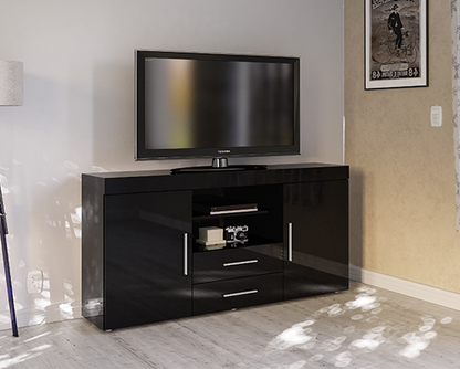 Edgeware 2 Door 2 Drawer Sideboard- Black