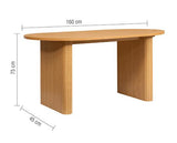 Axel Oval Fluted Dining Table with 2 Benches - Oak