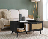 Croxley Rattan Coffee Table - Black