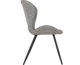 MARLOW & QUEBEC DINING SET (X4 CHAIRS) - BLACK MARBLE/GREY FAUX LEATHER