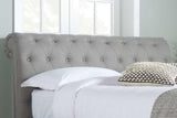 Charlton Side Lift Ottoman King Bed - Grey