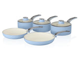 Swan Retro 5 Piece Pan Set Blue
