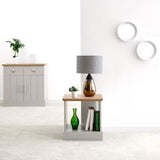 Kinsley Lamp Table-Grey