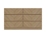 Ciaro 3+3 Drawer Chest- Euro Oak