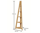 Corner Ladder Bookcase-Oak