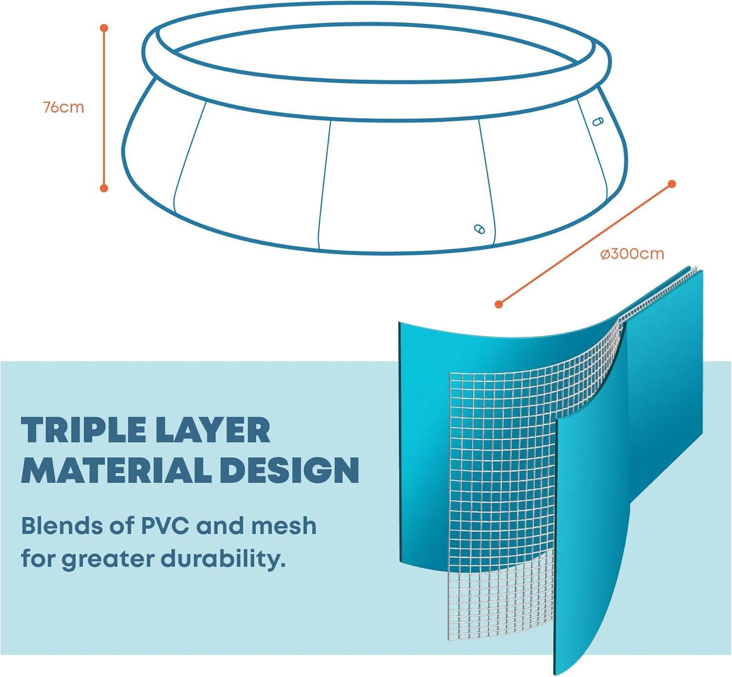 SPLASH!10ft AquaRing Inflatable Paddling Pool
