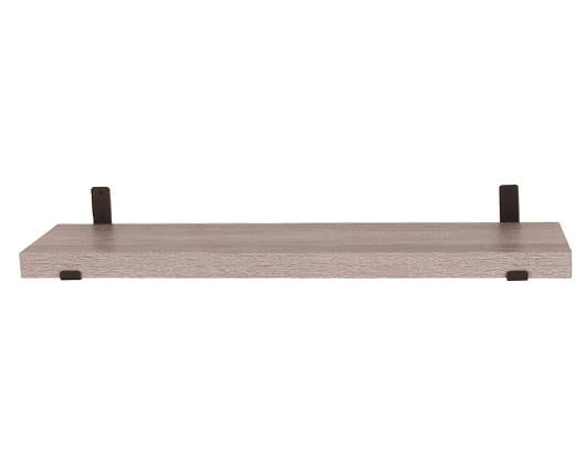 Jackson 80cm chunky shelf with sit on brackets - grey oak effect