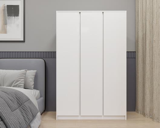 MALVERN 3 DOOR WARDROBE - WHITE