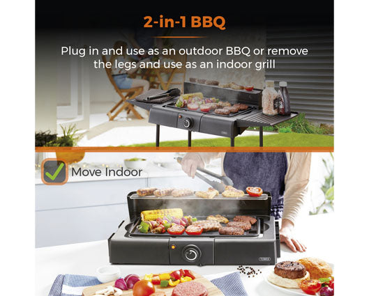 Tower Standing Electric BBQ Grill Black