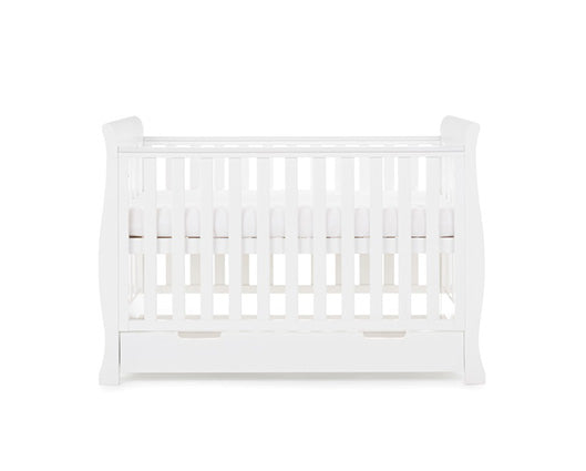 Seren Mini Cot Bed + Moisture Mngmnt Mattress - White