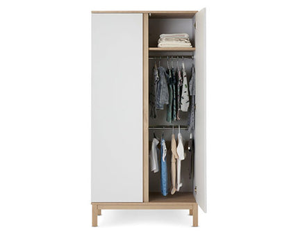 Elise Double Wardrobe - White