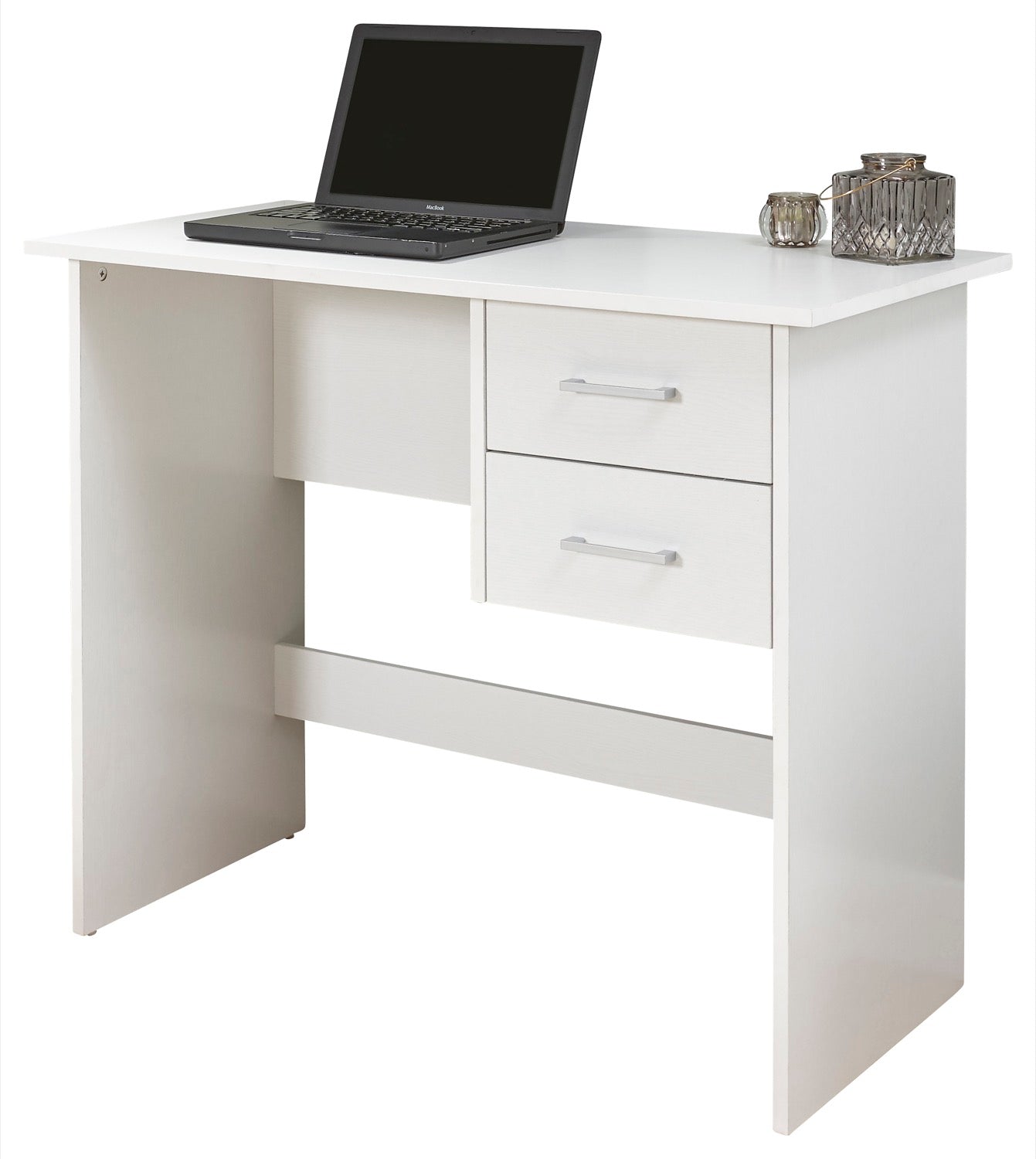 Princeton 2 Drawer Desk-White