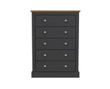 Dagwood 5 Drawer Chest Charcoal
