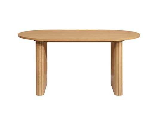 Axel Oval Fluted Dining Table - Oak