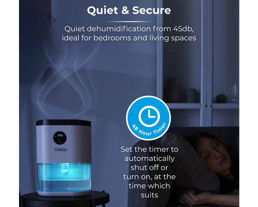 Tower 2.3 Litre Dehumidifier 48H Timer