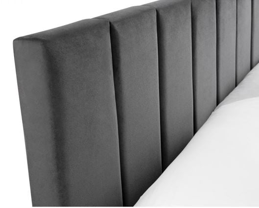 Rosa Velvet Bed in a Box King - Grey