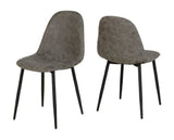 Ashton Chair-Grey Faux Leather