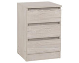 MALVERN 3 DOOR WARDROBE BEDROOM SET - URBAN SNOW