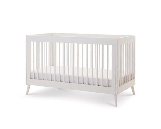 Maura Cot Bed - White with Acrylic