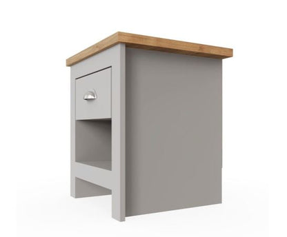 Lincoln 1 Drawer Bedside- Light Grey