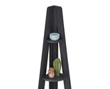 Corner Ladder Bookcase-Black