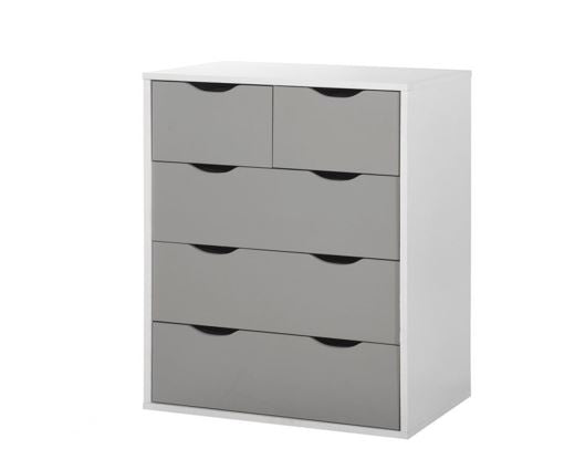 Atrix 3+2 Drawer Chest-Grey