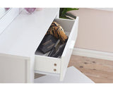 Emilia 1 Drawer Sliding Mirror Dressing Table - White