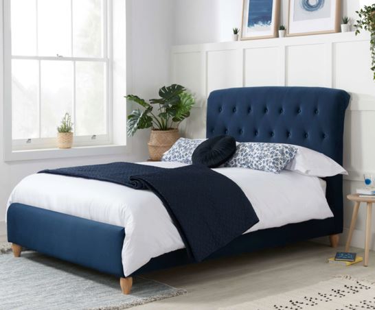 Brompton King Bed- Midnight Blue
