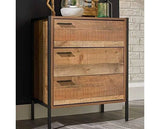 Harben 3 Piece Bedroom Set Distressed Oak Effect