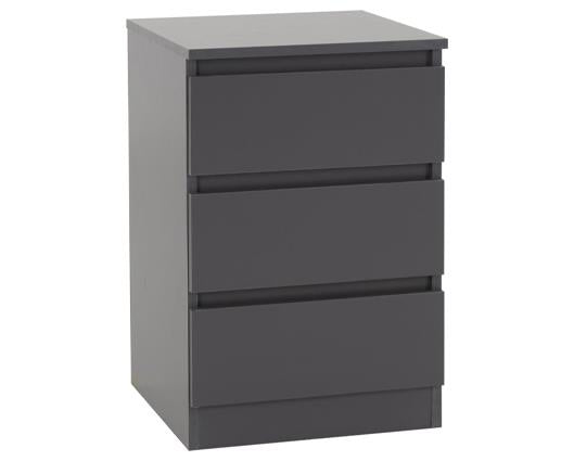 MALVERN 3 DOOR WARDROBE BEDROOM SET - GREY