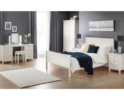 Acadia 3 Drawer Bedside - Surf White