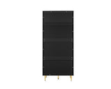 Zara 2 Door Fluted Wardrobe - Black