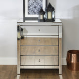 Saxen 4 Drawer Chest - Mirrored