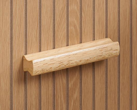 Axel 2 Drawer Fluted Bedside - Oak