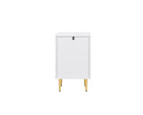 Zara 2 Drawer Fluted Bedside - White