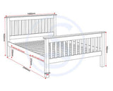 MONACO 4'6" HIGH END BED - DARK GREY/OAK EFFECT