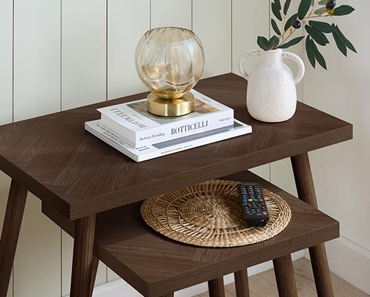 Herringford Nest of Table - Walnut