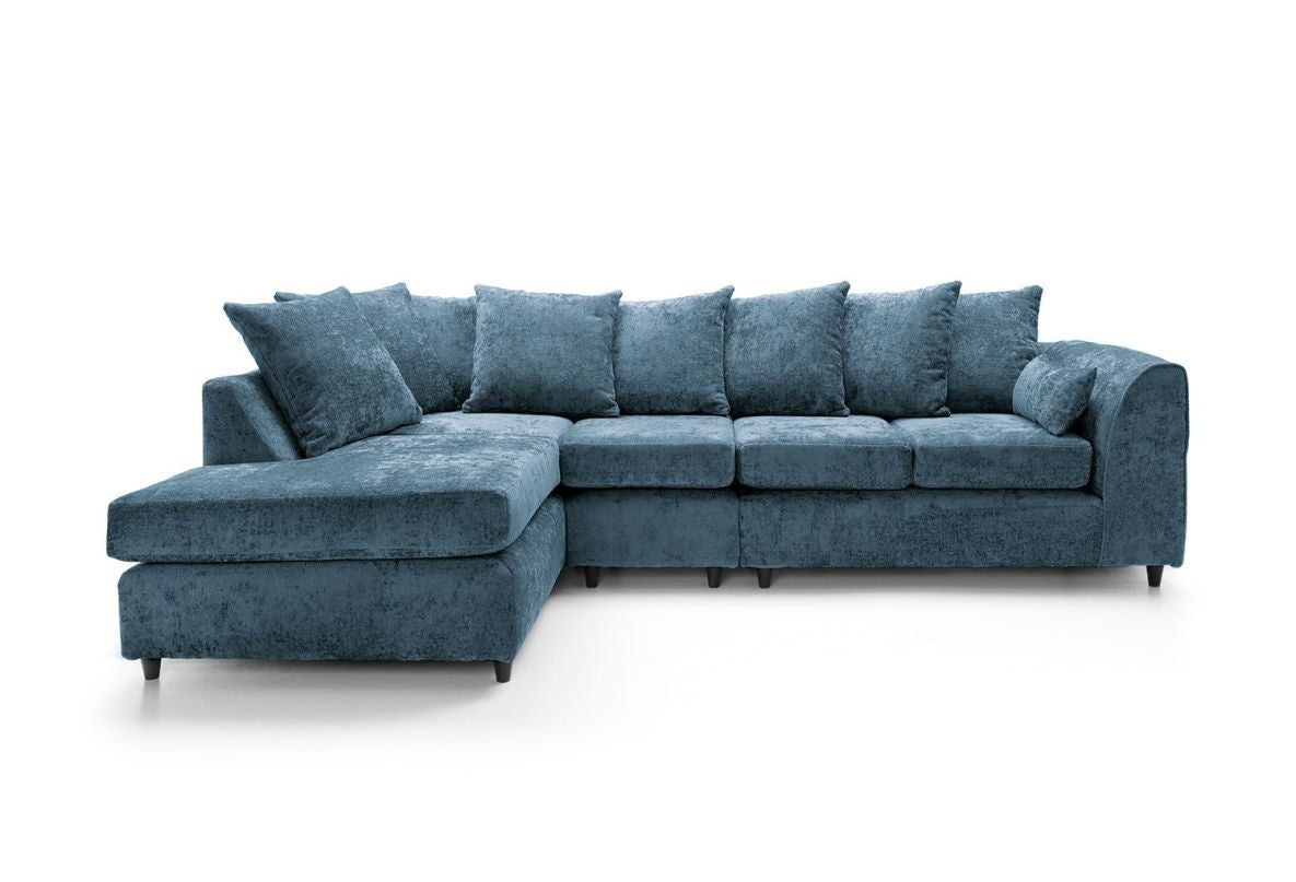 Heidi Left Hand Facing Corner Sofa Plus - Dark Blue