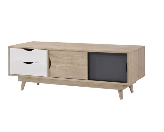 Culton Black & White 2 Door & 2 Drawer TV Unit