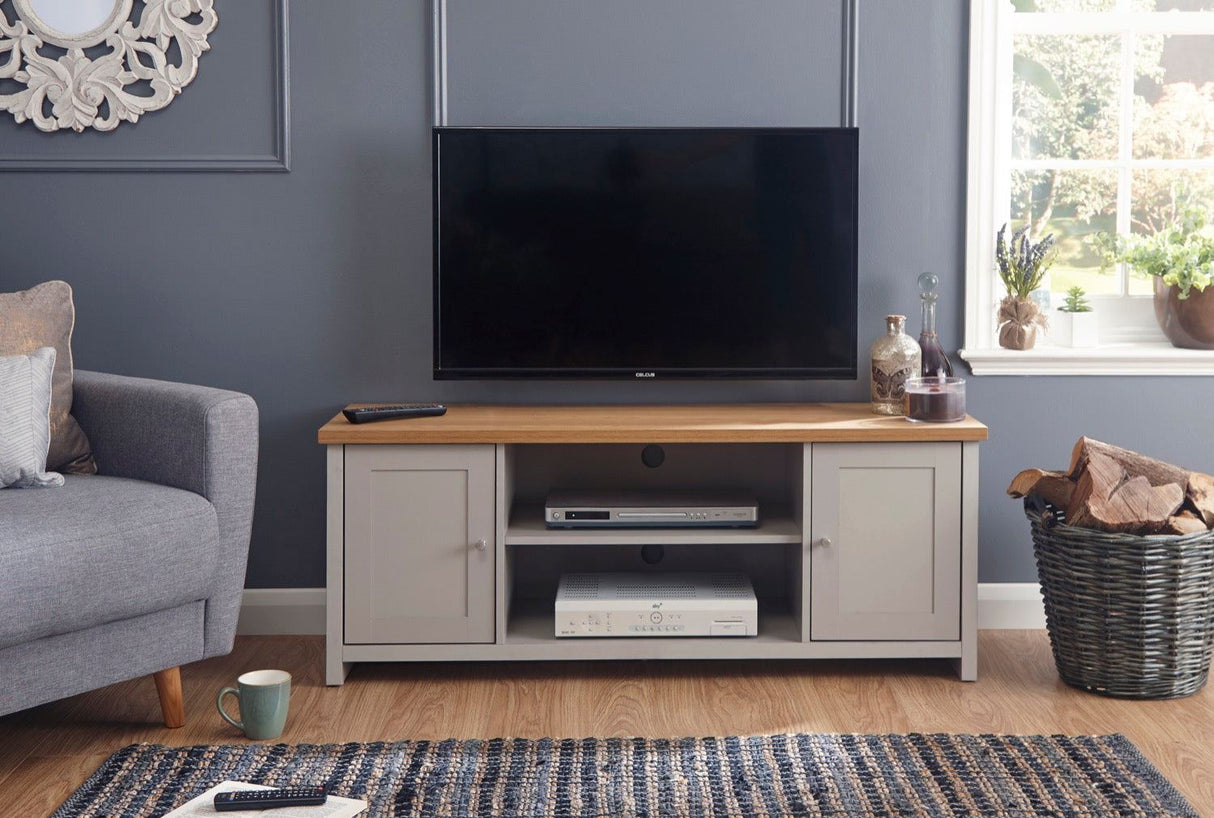 Lachlan Large TV Unit-Grey