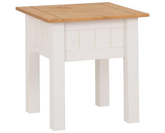 PANAMA LAMP TABLE - WHITE/NATURAL WAX