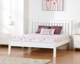 Monaco King Bed Low Foot End - White