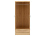 Neptune 2 Door 1 Drawer Wardrobe - Sonoma Oak Effect