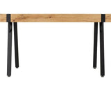 TREVISO & QUEBEC DINING SET (X4 CHAIRS) - LIGHT OAK EFFECT/GREY FAUX LEATHER