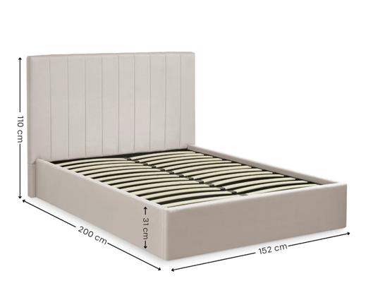 Aylen Ottoman Storage Bed Oatmeal - Double