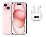 Refurbished Apple iPhone 15 128GB Pink with Wireless Headphones
