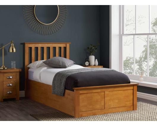 Phoenix Single Ottoman Bed - Oak