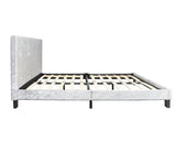 Berlin Steel Crushed Velvet Bed - King