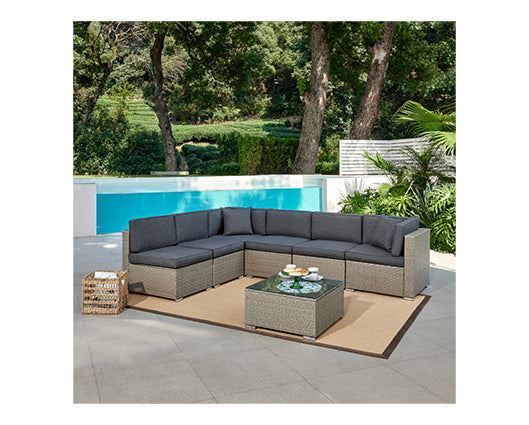 Catina Light Grey Modular Set w/ Grey Cushions
